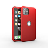 Apple iPhone 11 360 Rote Hülle mit Schutzglas