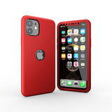 Apple iPhone 11 360 Rote Hülle mit Schutzglas