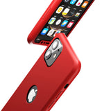 Apple iPhone 11 360 Rote Hülle mit Schutzglas