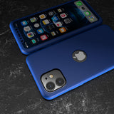 Apple iPhone 11 360 Blaue Hülle mit Schutzglas