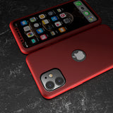 Apple iPhone 11 360 Rote Hülle mit Schutzglas