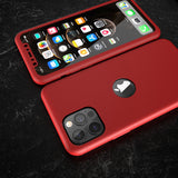Apple iPhone 11 Pro Max Rote Hülle mit Schutzglas