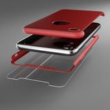 Apple iPhone XR 360 Rote Hülle mit Schutzglas