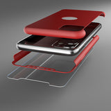 Apple iPhone 11 360 Rote Hülle mit Schutzglas