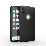 Apple iPhone XS Max 360° Blaue Hülle mit Schutzglas