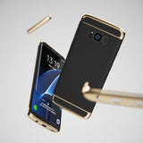Galaxy S8 Schwarz Hülle mit silbernen Bügeln