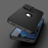 Apple iPhone 13 Pro 360 Grad Schutz Schwarze Hülle