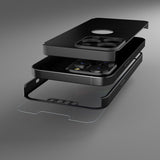Apple iPhone 13 Pro 360 Grad Schutz Schwarze Hülle