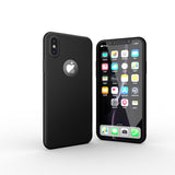 Apple iPhone XS Max 360° Blaue Hülle mit Schutzglas