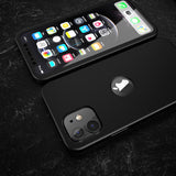 Apple iPhone 12 Mini 360 Grad Schutz Schwarze Hülle