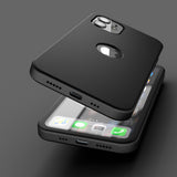 Apple iPhone 12 Mini 360 Grad Schutz Schwarze Hülle