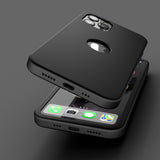 Apple iPhone 12 Pro 360 Grad Schutz Schwarze Hülle