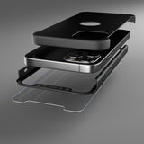 Apple iPhone 12 Pro 360 Grad Schutz Schwarze Hülle