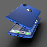Apple iPhone XS Max 360° Blaue Hülle mit Schutzglas