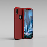 Apple iPhone X 360 Blaue Hülle mit Schutzglas