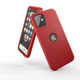 Apple iPhone 12 Mini 360 Grad Schutz Schwarze Hülle