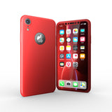 Apple iPhone XR 360 Rote Hülle mit Schutzglas