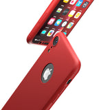 Apple iPhone XR 360 Rote Hülle mit Schutzglas